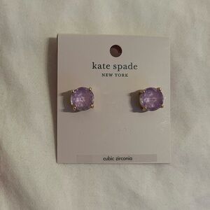 Kate Spade Gold and Purple Stud Earrings